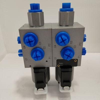 36W 電動液圧電磁弁 12v 6 Way 2 ポジション ダブルバルブ